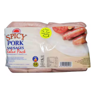 Spicy Pork Sausages Value Pack 1kg
